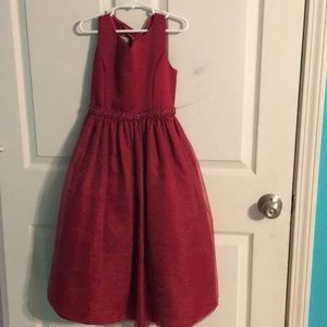 Girls red formal dress